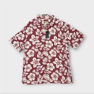 NWT Quicksilver Waterman Collection Comfort Fit Floral Hawaiian Shirt Mens XL